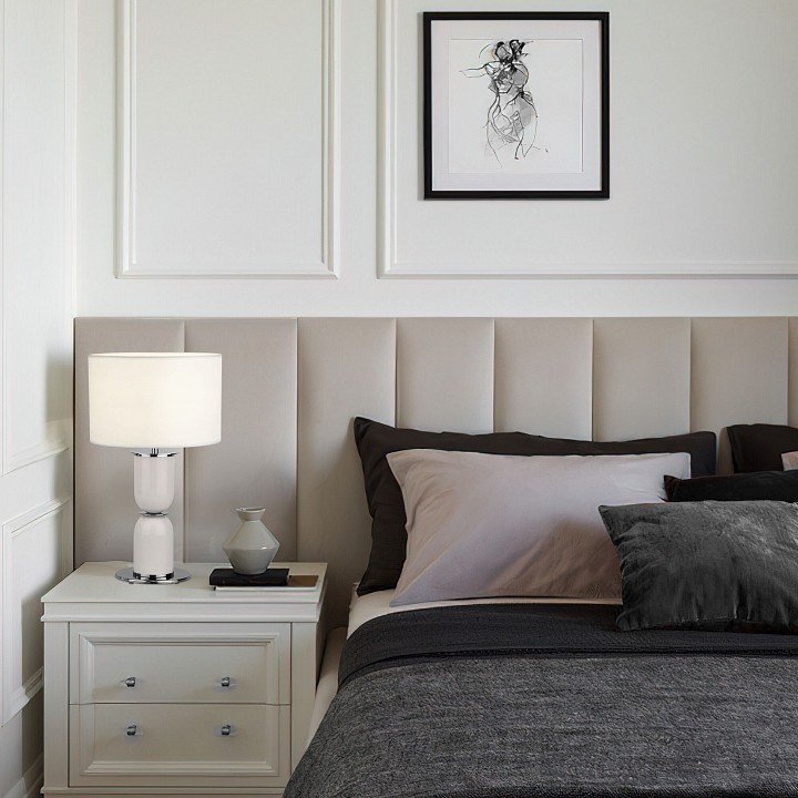 Настольная лампа декоративная eurosvet caprera 01153/1 никель