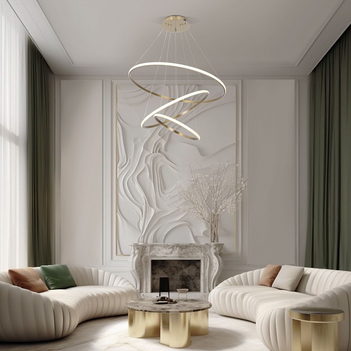 Подвесной светильник eurosvet collars 90264/3 латунь