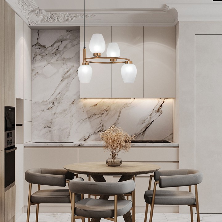 Подвесная люстра eurosvet alva 30183/4 латунь