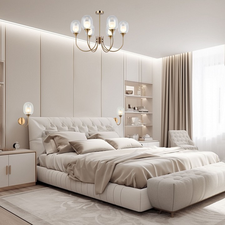 Люстра на штанге eurosvet spritz 70217/6 латунь