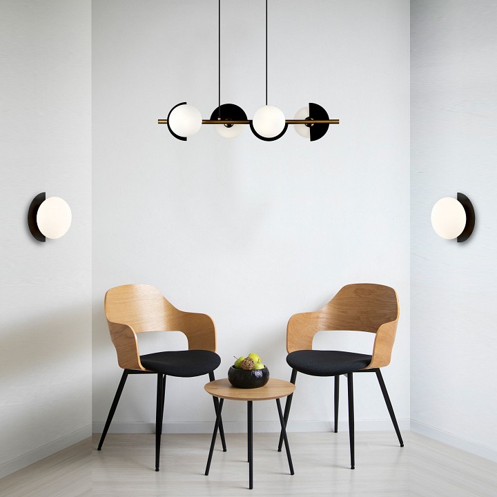 Подвесная люстра eurosvet moity 70149/4 черный/латунь