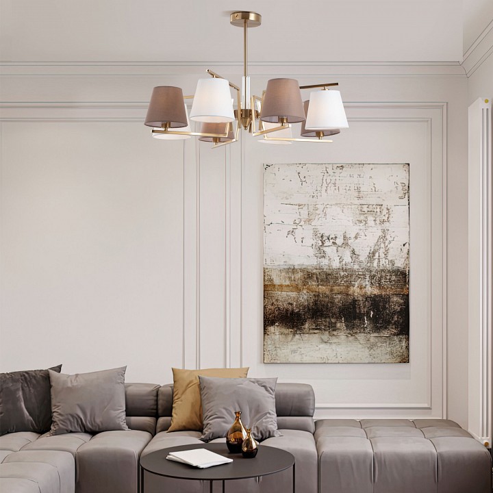 Люстра на штанге eurosvet ozark 60149/8 латунь