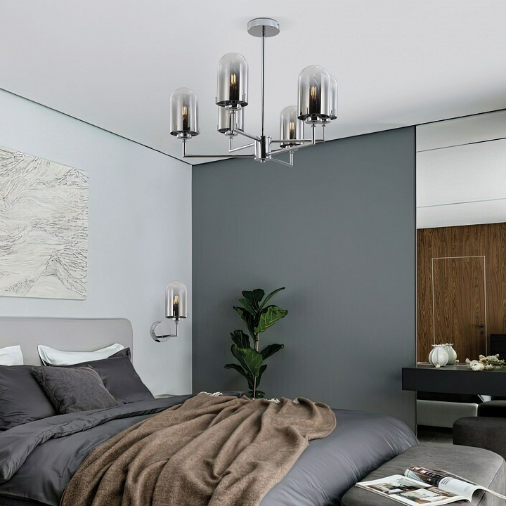 Люстра на штанге eurosvet pluto 60156/6 хром