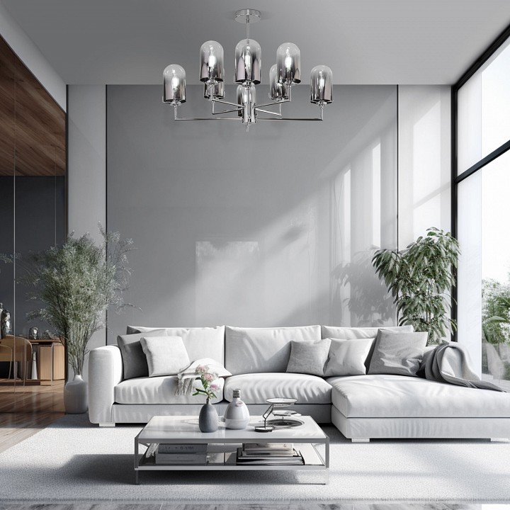 Люстра на штанге eurosvet pluto 60156/8 хром