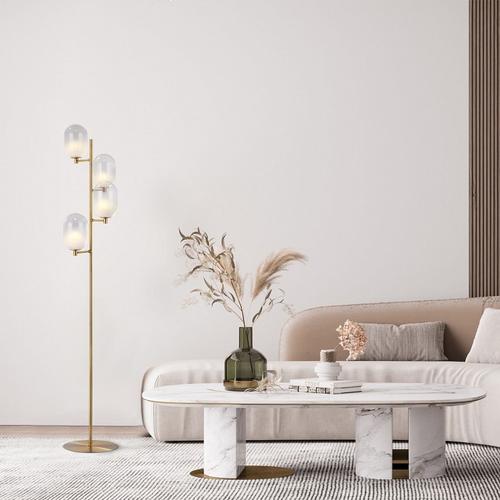 Торшер eurosvet loona 01161/4 латунь