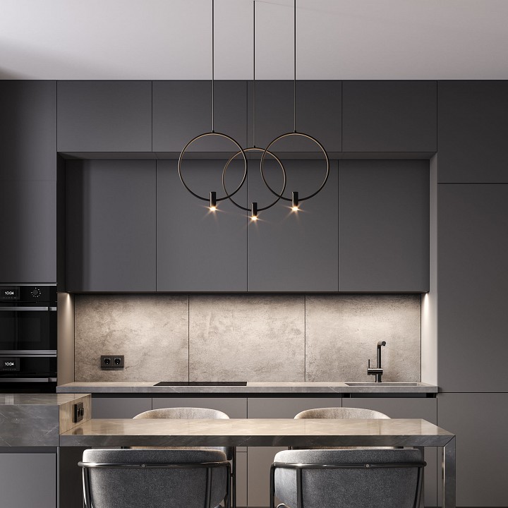 Подвесной светильник eurosvet layla 50257/3 led черный