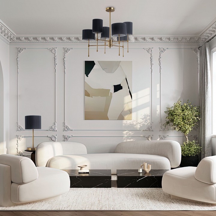 Люстра на штанге eurosvet notturno 60162/6 латунь