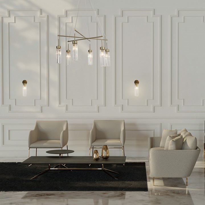 Подвесная люстра eurosvet gilian 60163/6 латунь