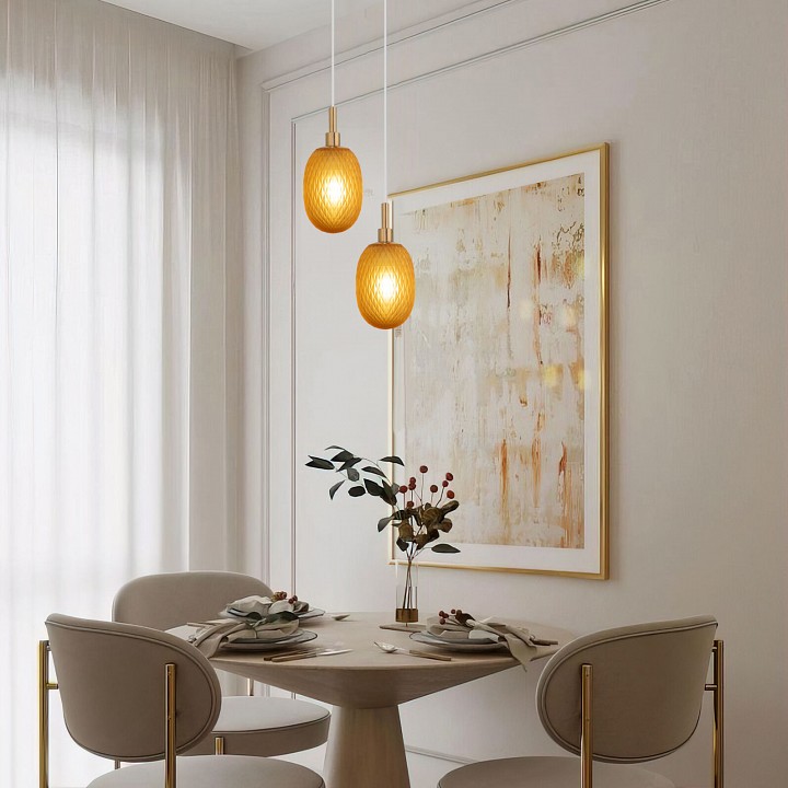 Подвесной светильник eurosvet pineapple 50266/1 янтарный