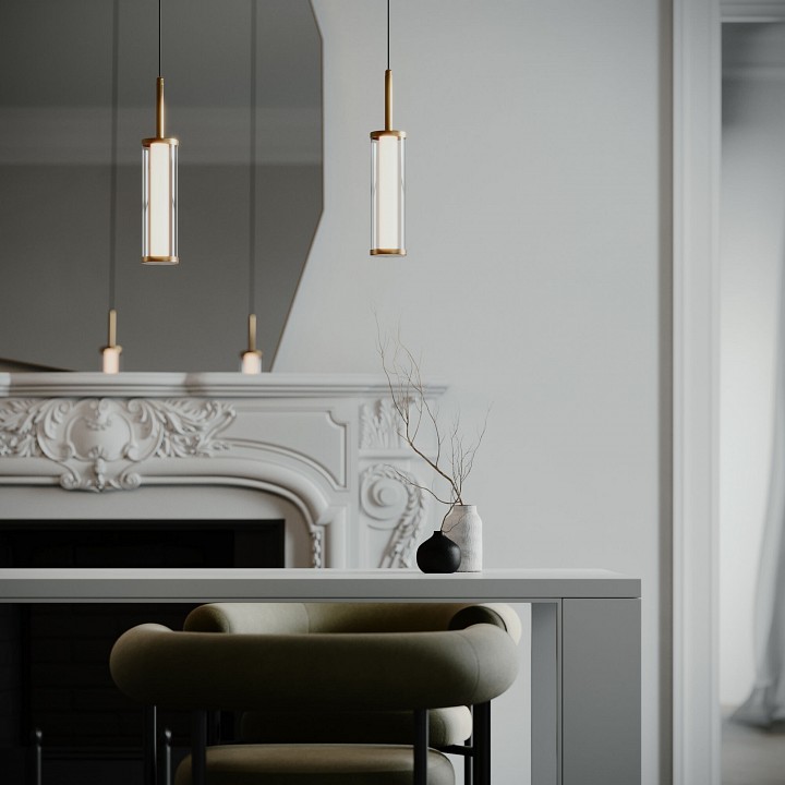 Подвесной светильник eurosvet stark 50386/1 led латунь