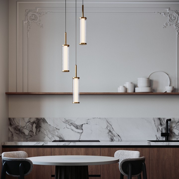 Подвесной светильник eurosvet stark 50386/3 led латунь