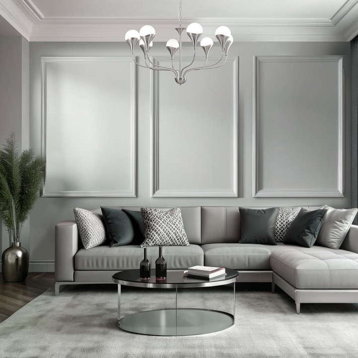 Подвесная люстра eurosvet calyx 60169/8 никель