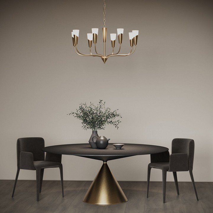 Подвесная люстра eurosvet rhyton 60167/8 латунь