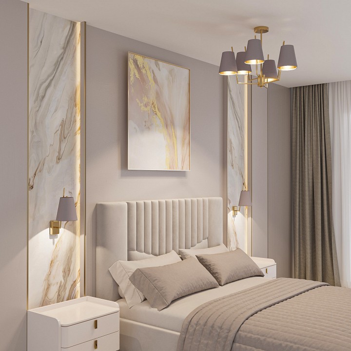 Люстра на штанге eurosvet topanga 60173/6 латунь