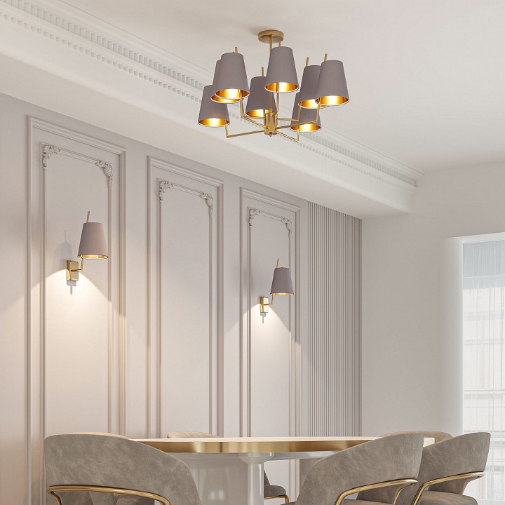 Люстра на штанге eurosvet topanga 60173/8 латунь