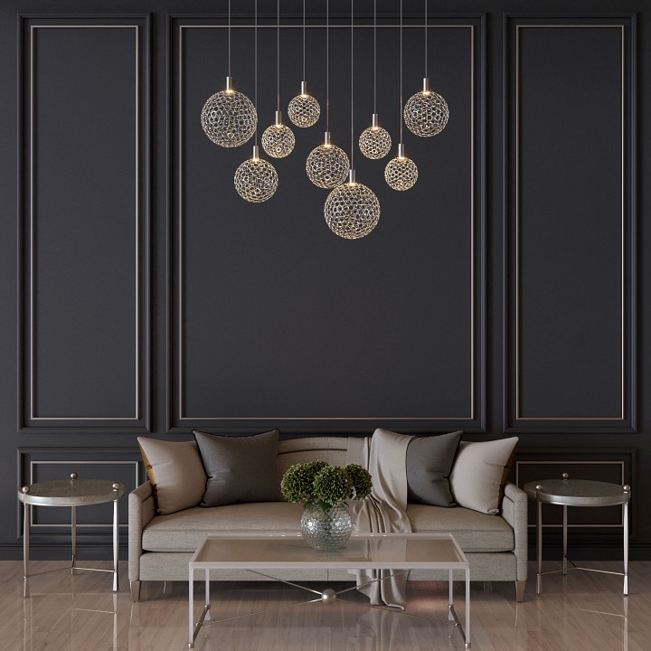 Подвесной светильник eurosvet gemini 90353/9 хром