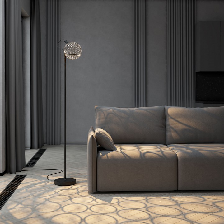 Торшер eurosvet gemini 80492/1 черный