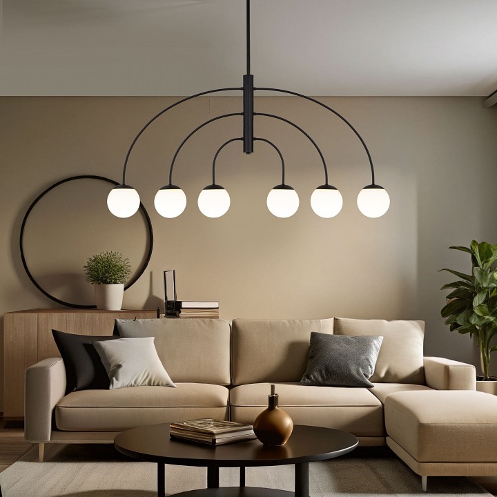 Люстра на штанге eurosvet cenacolo 30179/6 черный