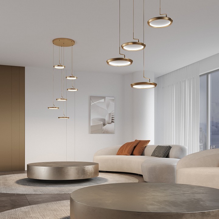 Подвесной светильник eurosvet crespella 90034/6 золото