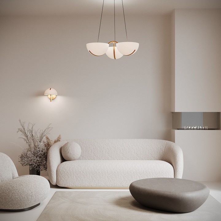 Подвесная люстра eurosvet emisfero 50083/3 led золото