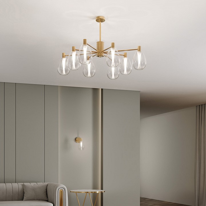 Люстра на штанге eurosvet magma 60175/8 латунь