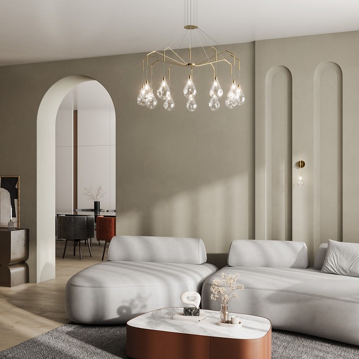 Подвесная люстра eurosvet  201002/12 латунь smart