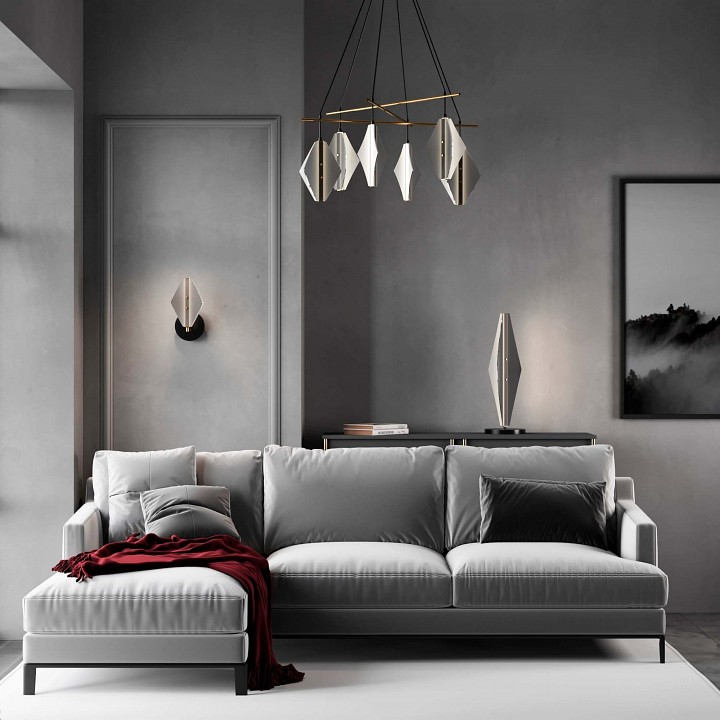 Подвесная люстра eurosvet  301054 led латунь