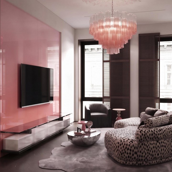 Подвесная люстра loft it murano 10580/600 clear pink