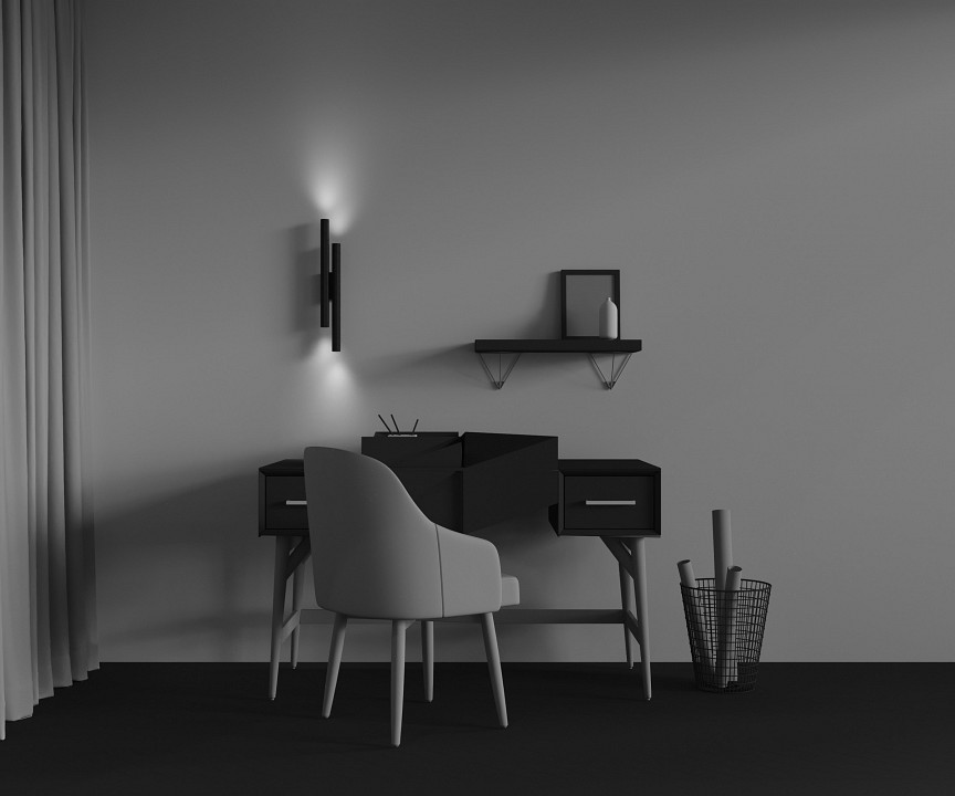 Бра maytoni technical calipso c082wl-24w2.7k-b