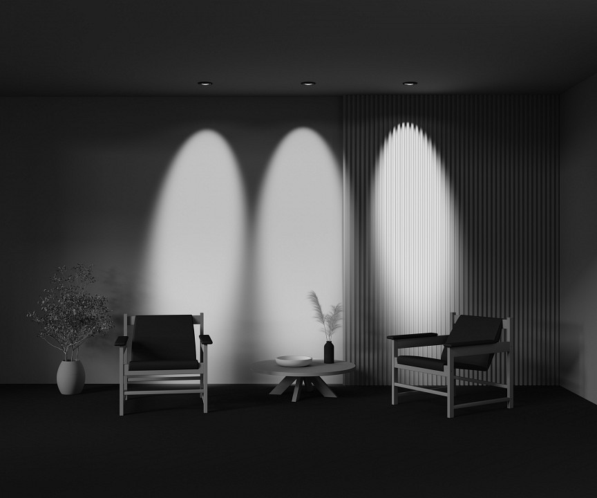 Встраиваемый светильник maytoni technical lens dl105-12w3k-b