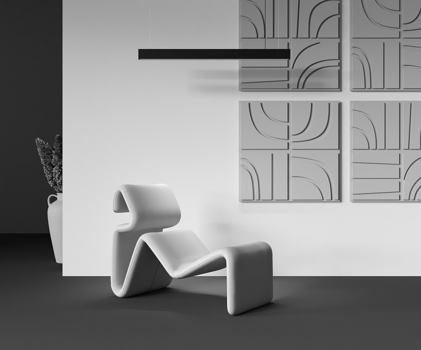 Подвесной светильник maytoni technical basis p051pl-36w2.7-6k-b