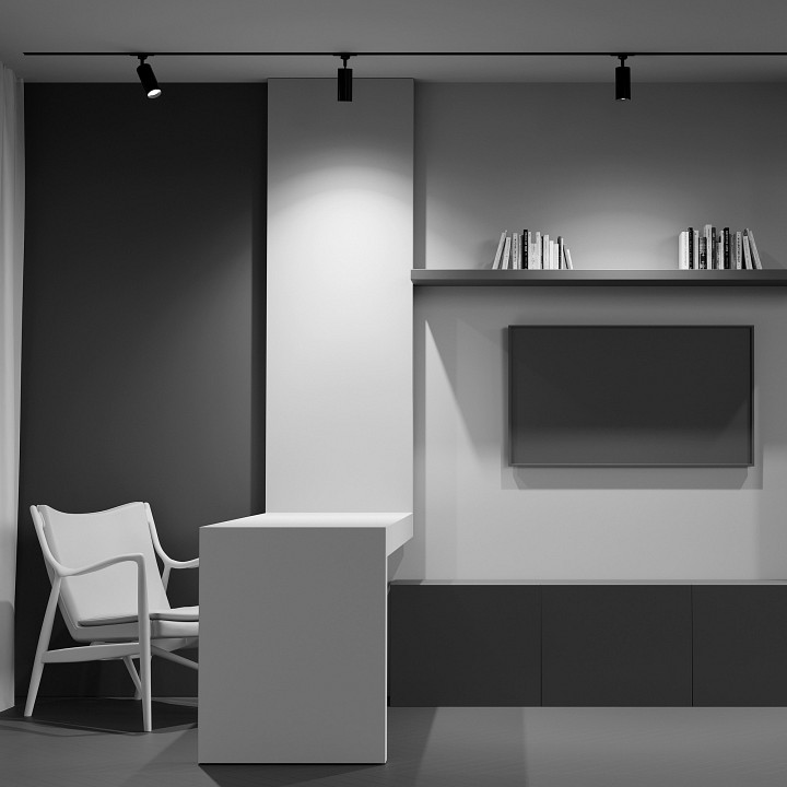 Светильник на штанге maytoni technical focus tr028-3-gu10-b