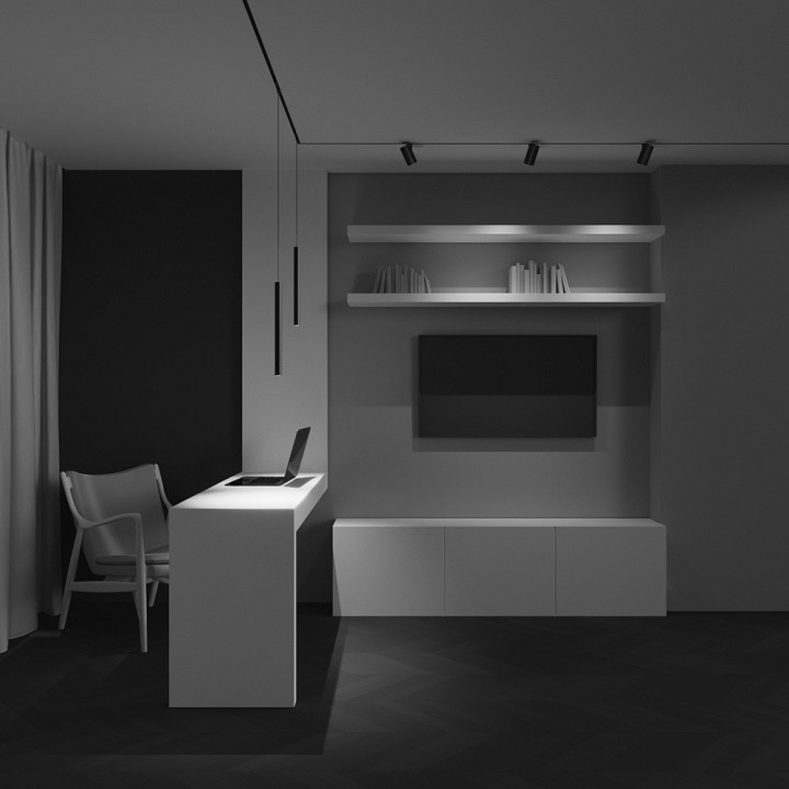 Подвесной светильник maytoni technical focus led tr245-7w3k-b