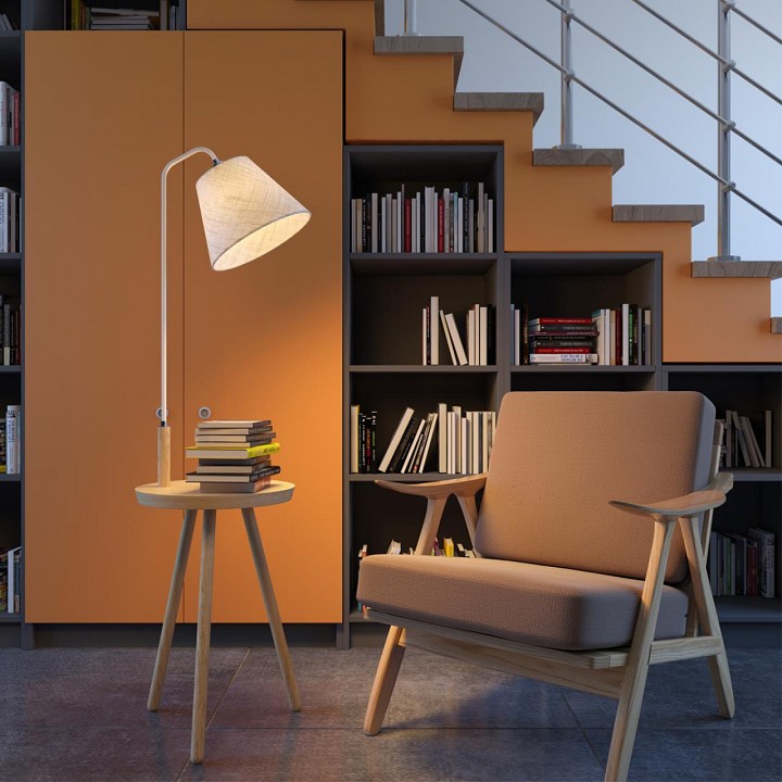 Стол журнальный с торшером odeon light kalda 4667/1f