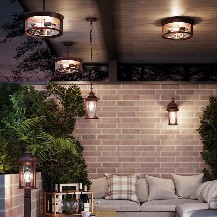 Наземный высокий светильник odeon light mavret 4961/1f