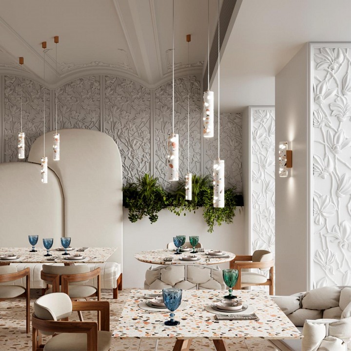 Подвесной светильник odeon light terrazzo 7012/6l