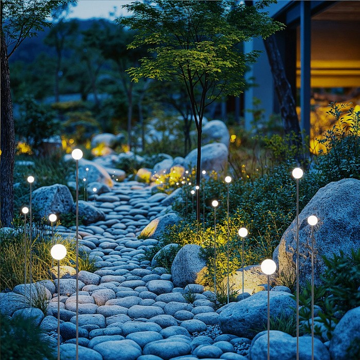 Наземный низкий светильник odeon light notte 7123/1gla