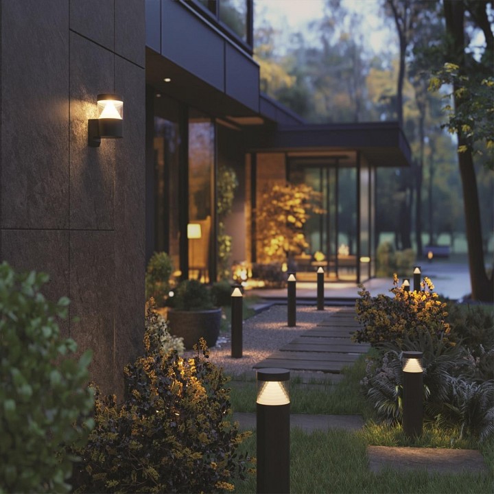 Наземный низкий светильник odeon light hulk 7140/20gla