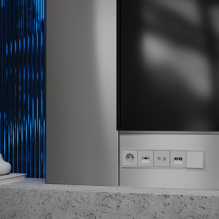 Накладка для розетки с заземлением voltum s70 vls000616