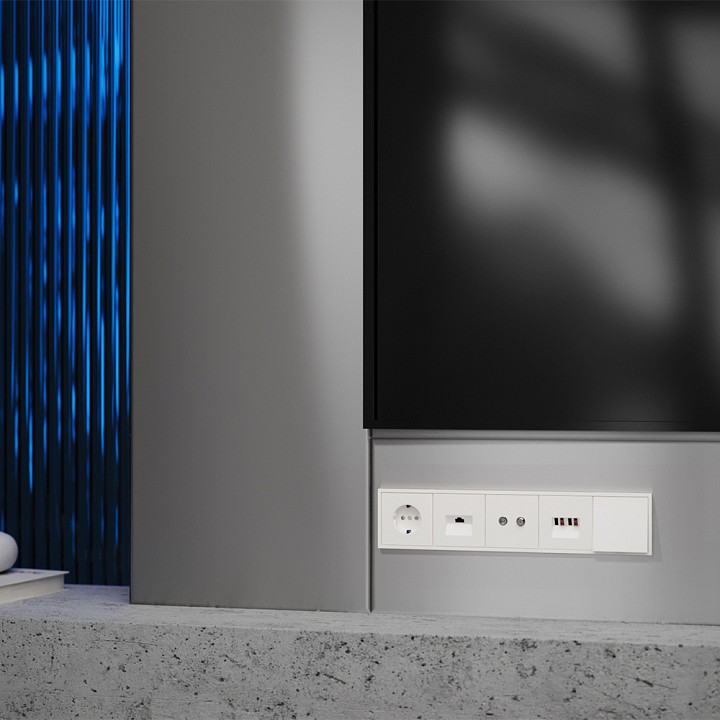 Накладка для розетки rj-11 или rj-45 voltum s70 vls001313