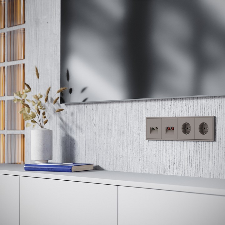 Накладка для тв-розетки и rj-11 или rj-45 voltum s70 vls002714