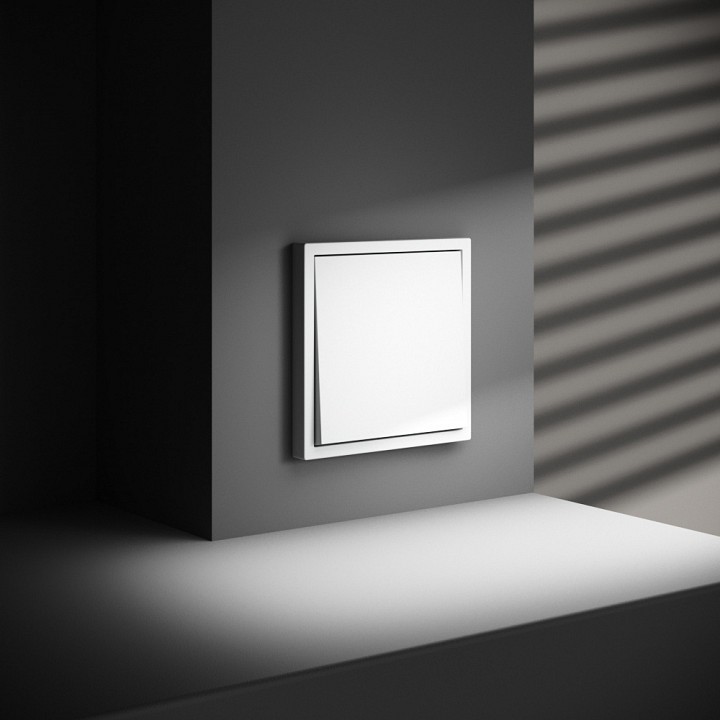 Выключатель проходной одноклавишный без рамки voltum s70 vls010302