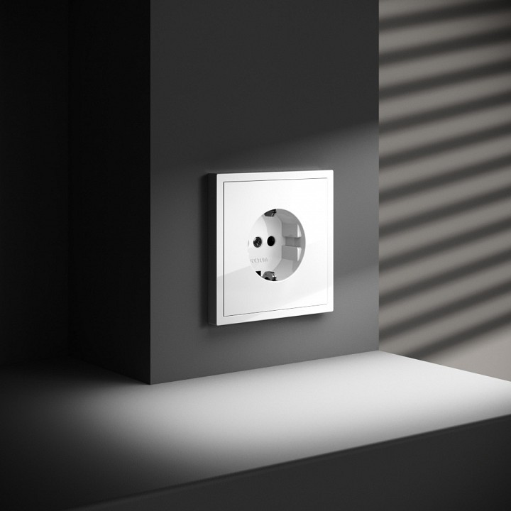 Розетка с заземлением, Без рамки voltum s70 vls040101