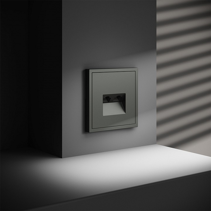 Розетка двойная ethernet rj-45 без рамки voltum s70 vls060206