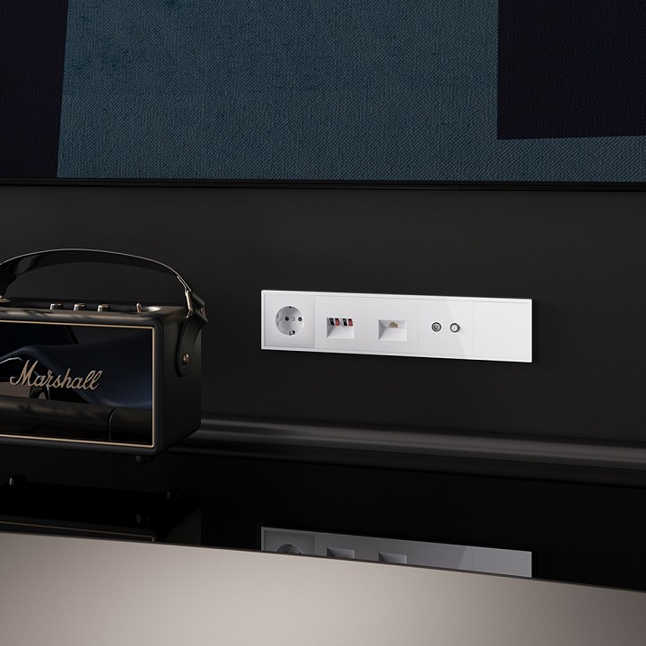 Розетка акустическая без рамки voltum s70 vls060301