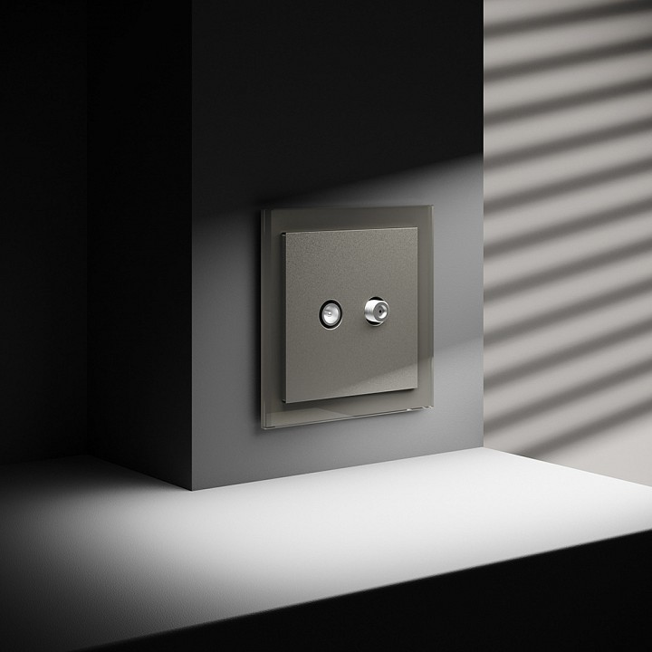 Тв-розетка и sat-розетка оконечная без рамки voltum s70 vls060404