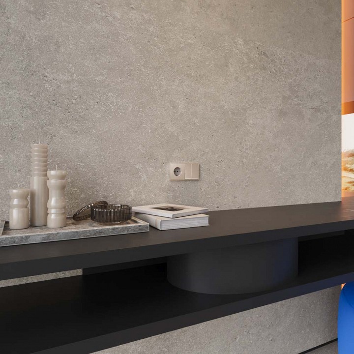 Накладка для розетки с заземлением voltum s70 metal vlsm000610