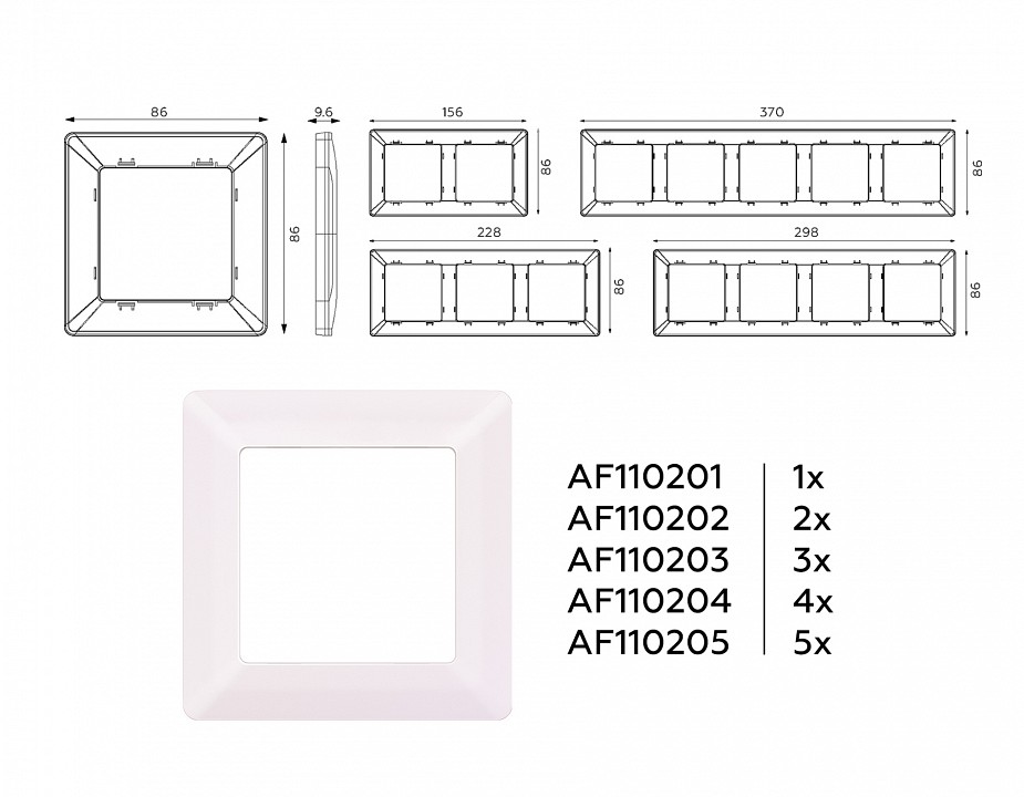 Рамка на 3 поста ambrella volt alfa af110203