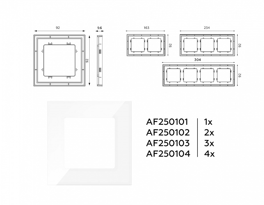 Рамка на 3 поста ambrella volt alfa af250103