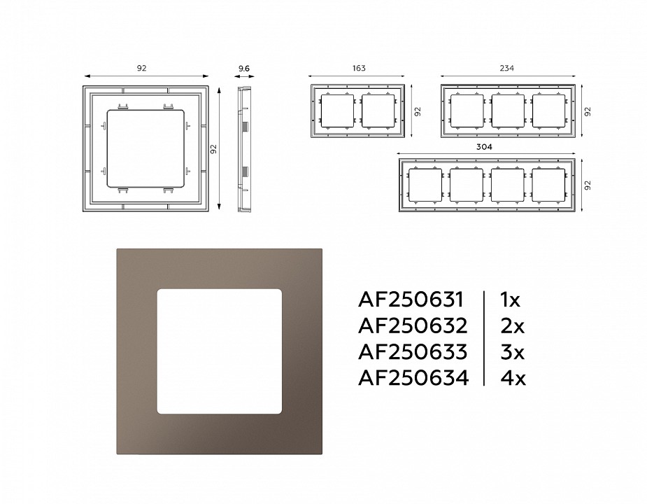 Рамка на 3 поста ambrella volt alfa af250633